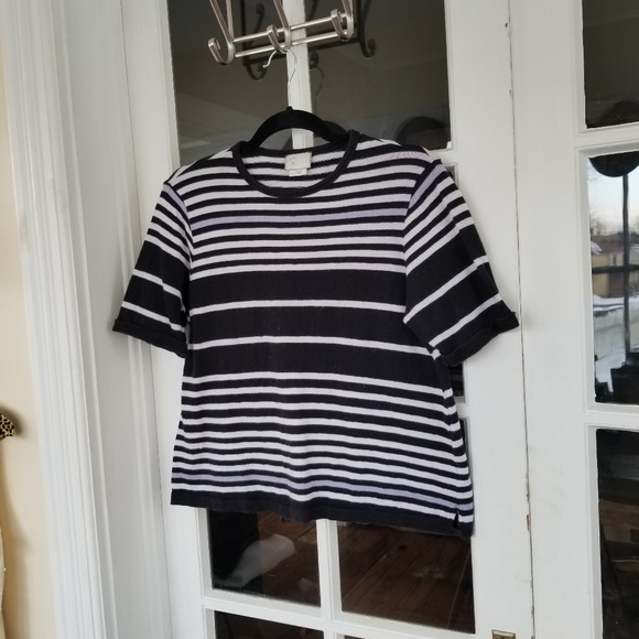 Anthropologie Sweaters - Anthropologie - Striped Shortsleeve Sweater